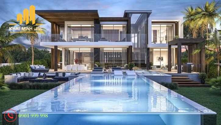  Biệt thự cao cấp nhà vườn có hồ bơi tạo không gian nghỉ dưỡng cho gia đình