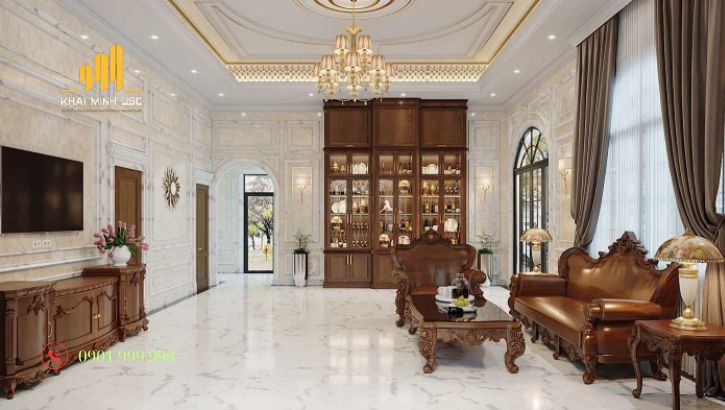  Hệ thống rèm tự động trong thiết kế biệt thự không vách ngăn