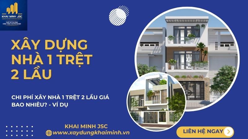 Ví dụ chi phí xây nhà 1 trệt 2 lầu