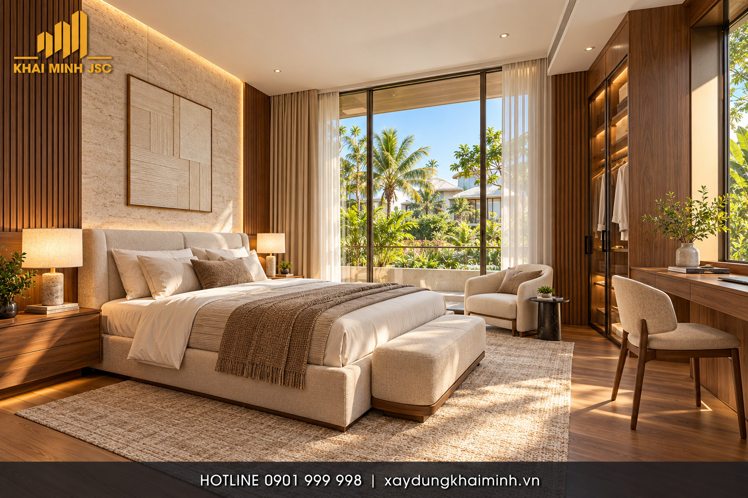 Phòng ngủ cá nhân hóa trong biệt thự Khải Minh