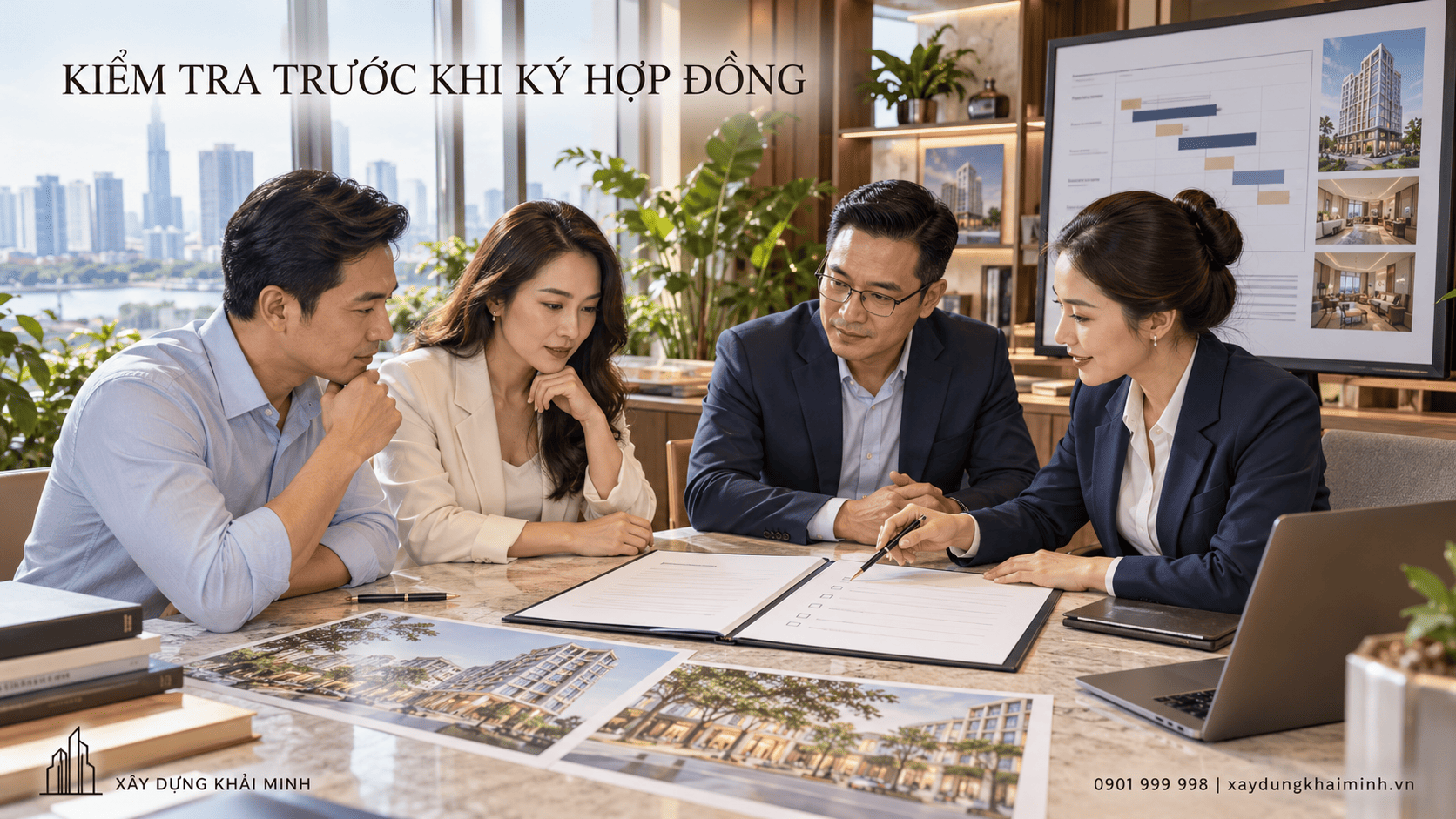 Minh họa rà soát phạm vi công việc trước khi ký hợp đồng.