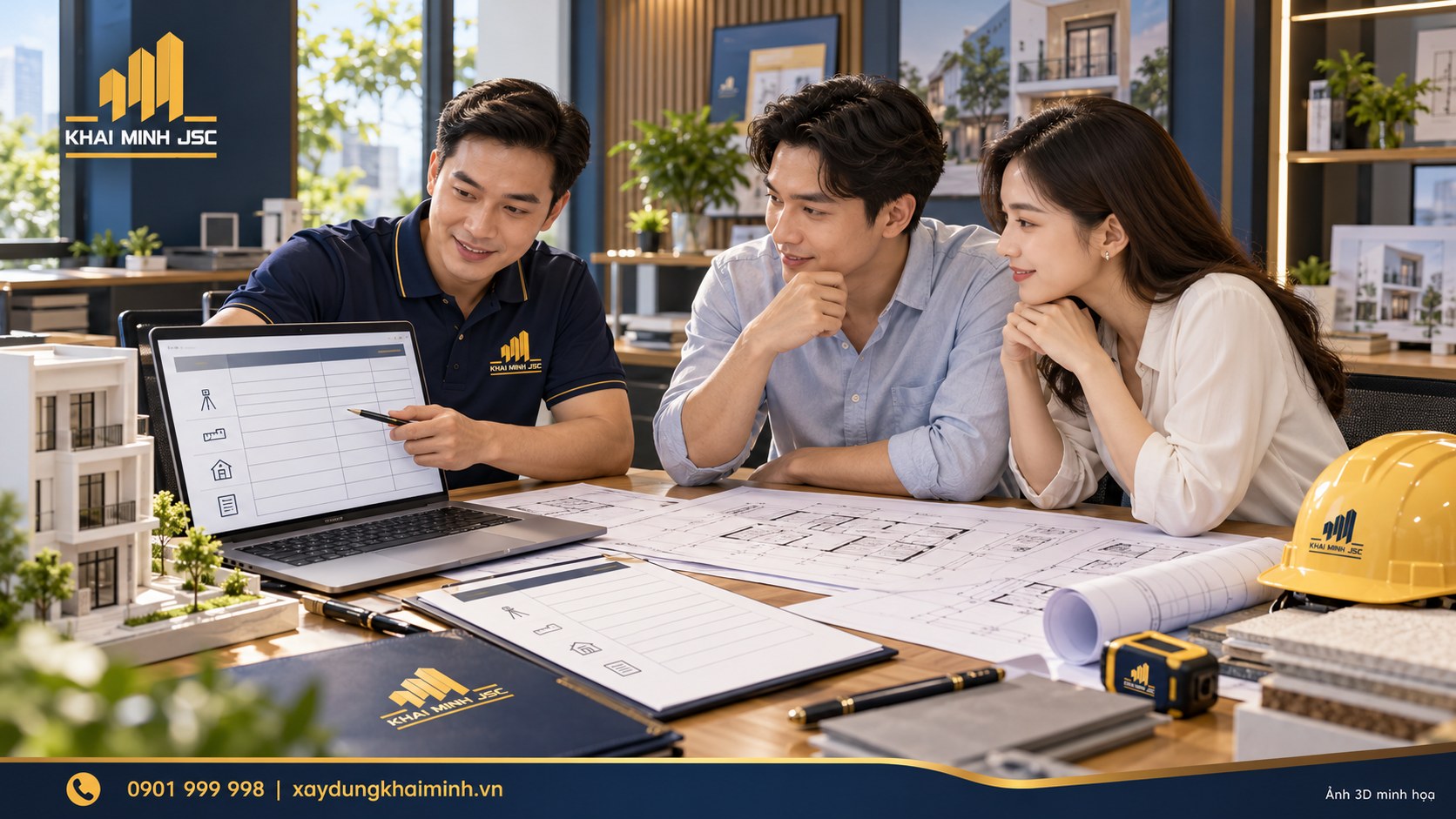 Chuyên viên theo dõi hồ sơ cấp phép tại quầy tiếp nhận hành chính công