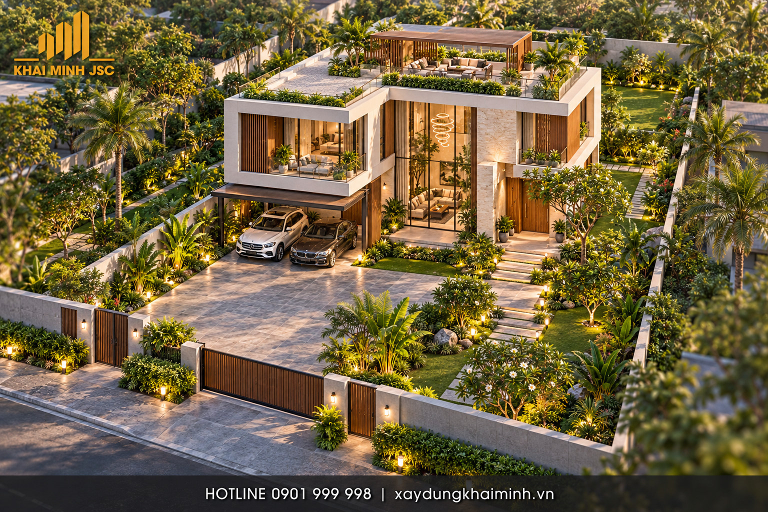 Biệt thự hiện đại Khải Minh trên đất 700 m²