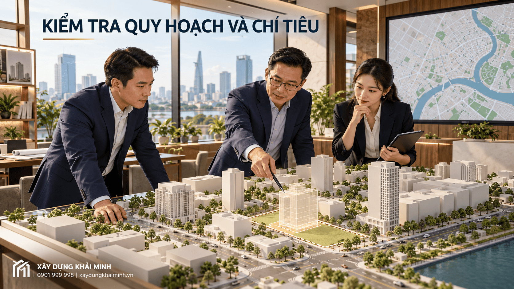 Minh họa rà soát quy hoạch trước khi chốt thiết kế.