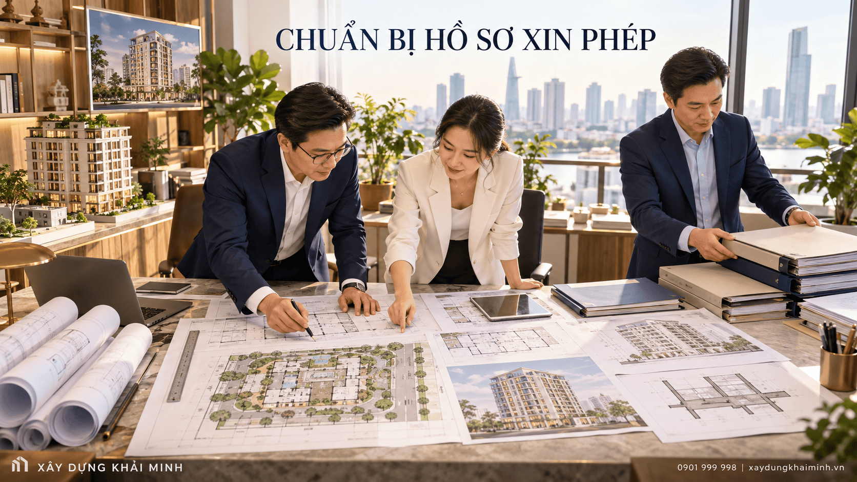 Minh họa sắp xếp hồ sơ thiết kế theo loại công trình.