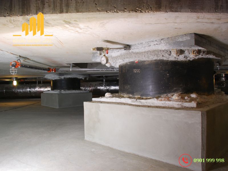  Ứng dụng thiết bị giảm chấn như hệ lò xo đàn hồi để hấp thụ và triệt tiêu một phần năng lượng địa chấn