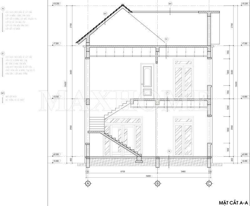 Xin bản vẽ nhà cấp 4