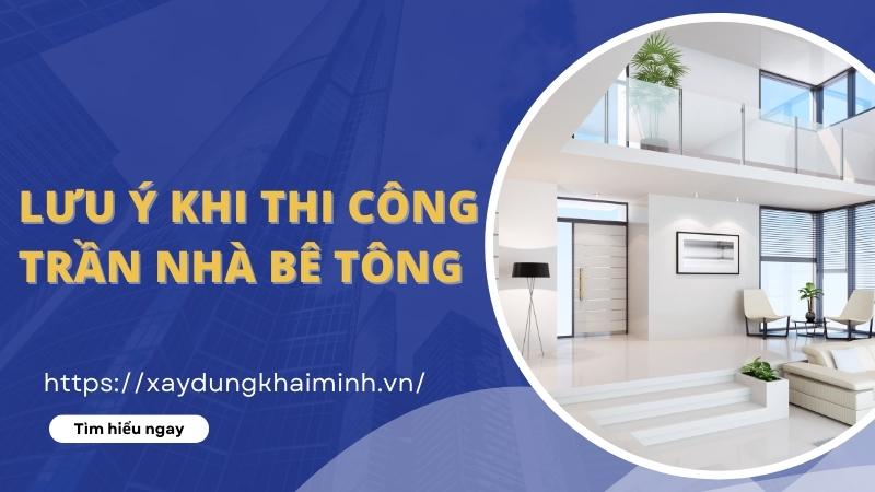 trang trí trần nhà be tông