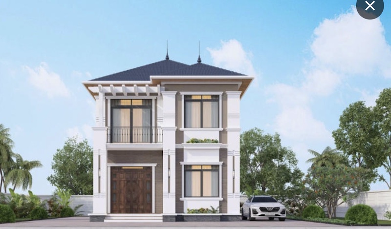 mẫu nhà 2 tầng hiện đại