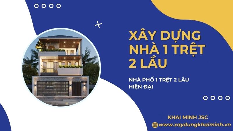 Mẫu nhà phố 1 trệt 2 lầu hiện đại