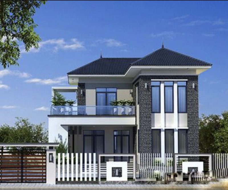 nhà lầu 2 tầng đẹp