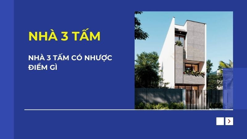 Nhược điểm của nhà 3 tấm