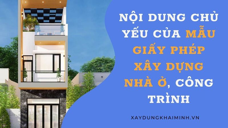 Mẫu giấy phép xây dựng nhà ở