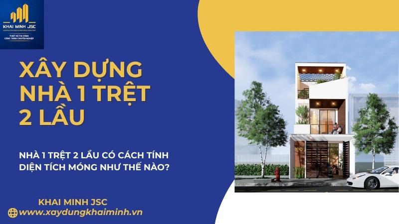 Tính diện tích móng nhà 1 trệt 2 lầu