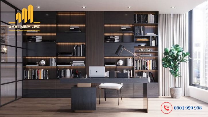  Cách bố trí nội thất cho phòng làm việc trong biệt thự thông minh