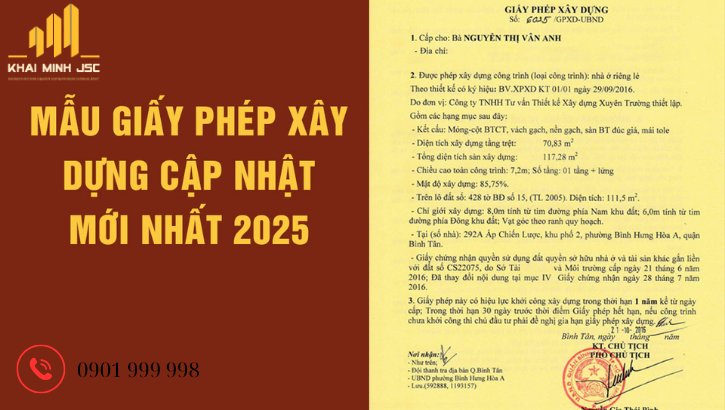  Giấy phép xây dựng được cấp bởi UBND quận Bình Tân