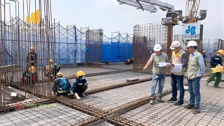 Sàn nhà đóng vai trò là hệ giằng ngang liên kết các cột và vách