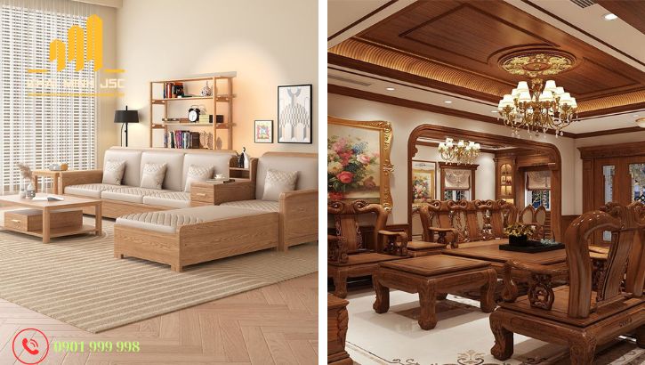  So sánh giữa nội thất gỗ tự nhiên và gỗ công nghiệp chi tiết