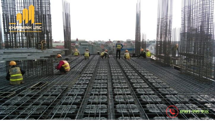  Thi công xây dựng phần thô gồm nhiều hạng mục khác nhau