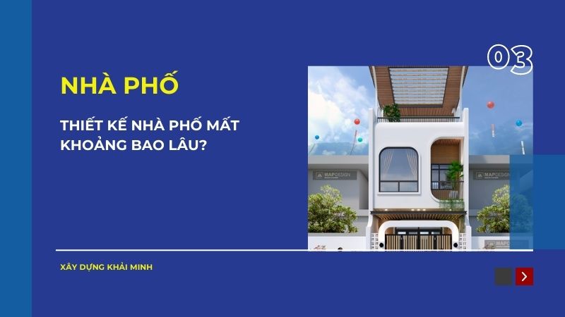 thời gian thiết kế nhà phố