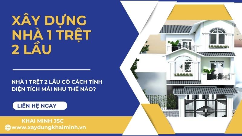 Diện tích mái nhà 1 trệt 2 lầu