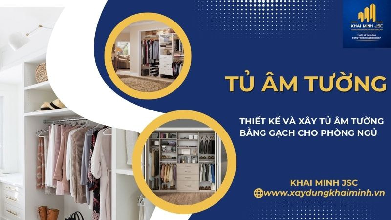 thiết kế tủ âm tường