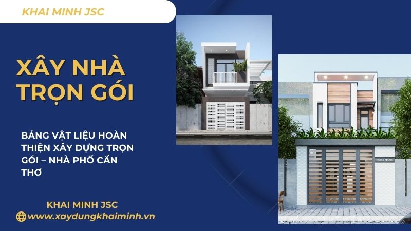 bảng vật liệu hoàn thiện xây dựng nhà trọn gói