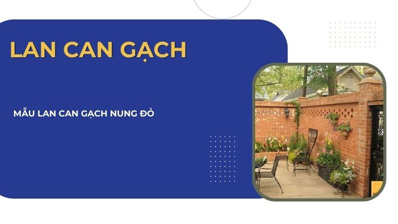 Lan can sân thượng xây gạch