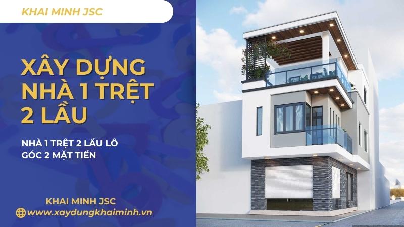 Mẫu nhà 1 trệt 2 lầu lô với 2 mặt tiền