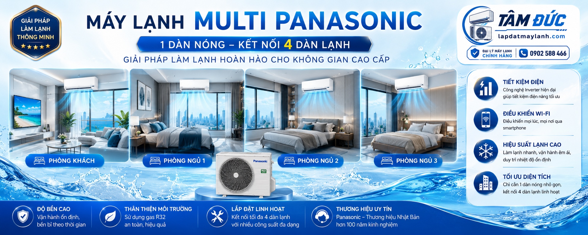 Máy lạnh MULTI là gì ? Máy lạnh MULTI Panasonic có nên mua không ? Chất lượng có tốt không ?