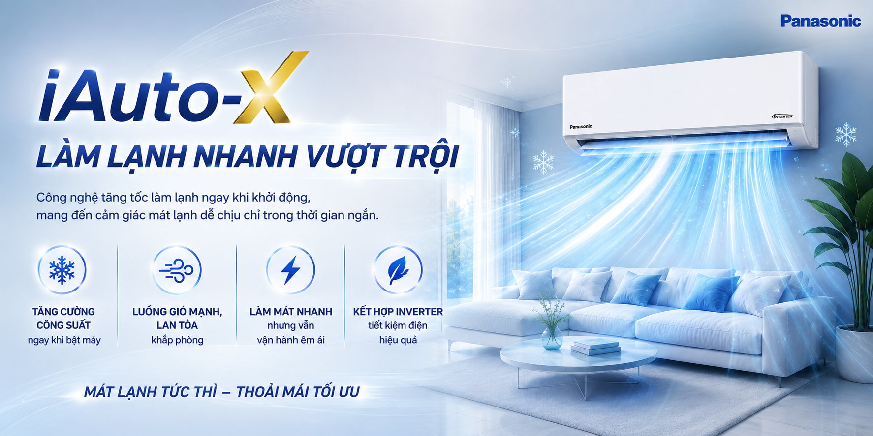 Công nghệ làm lạnh nhanh iAUTO-X trên điều hòa Panasonic là gì ?
