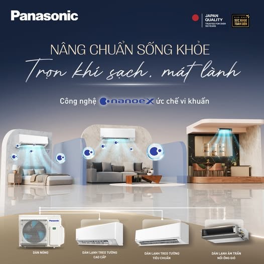 MÁY LẠNH PANASONIC MULTI SPLIT NÂNG CHUẨN SỐNG KHỎE,TRỌN MÁT LÀNH