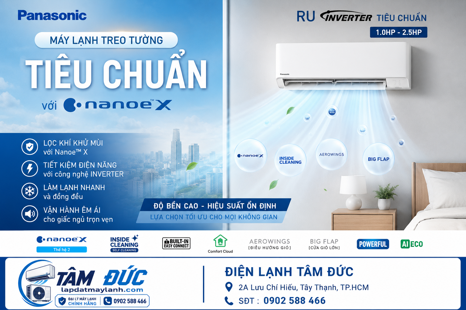 Máy lạnh Panasonic tiêu chuẩn có tính năng gì ? Giá bao nhiêu ? Đáng mua hay không ?