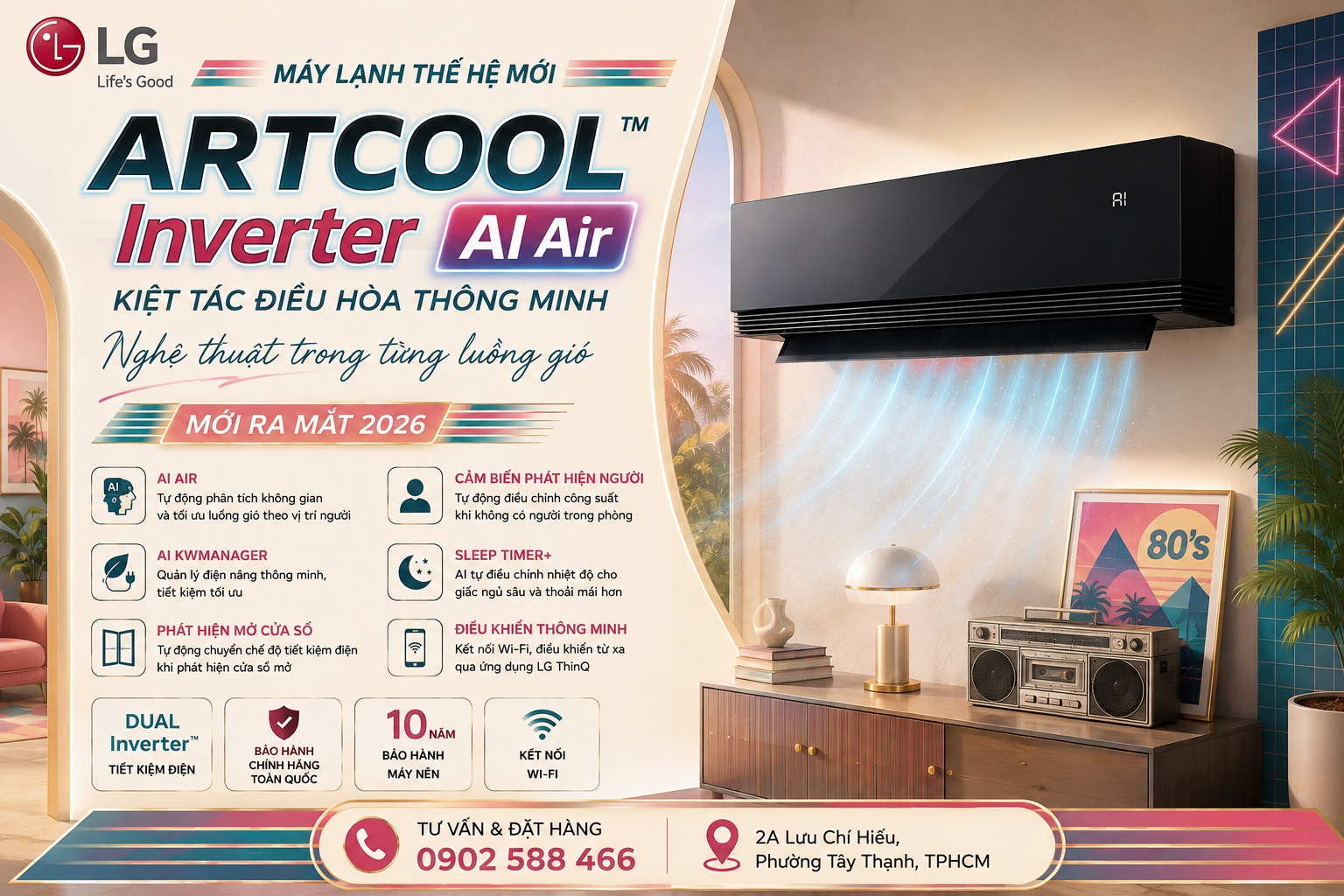 Máy lạnh LG ARTCOOL™ AI Air - Kiệt tác giữa nghệ thuật và trí tuệ nhân tạo