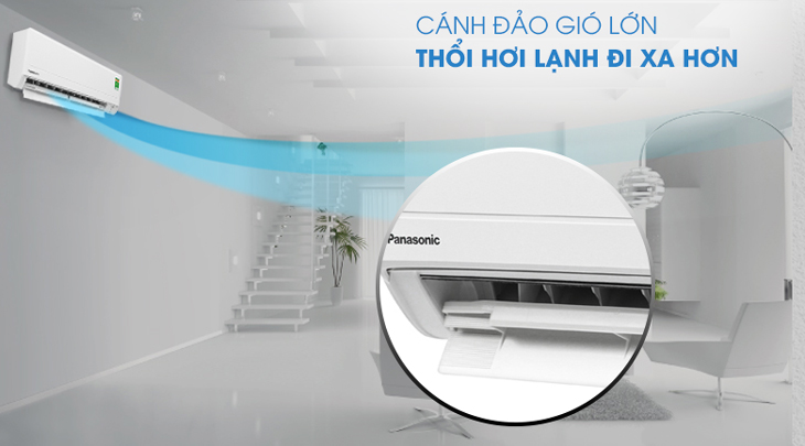 Công nghệ cánh đảo gió lớn giúp lan tỏa hơi lạnh đi xa hơn