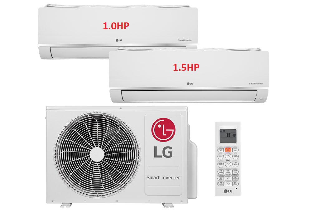 Bộ Multi Split LG 2 dàn lạnh 1.0HP AMNQ09GSJB0 + 1.5HP AMNQ12GSJB0