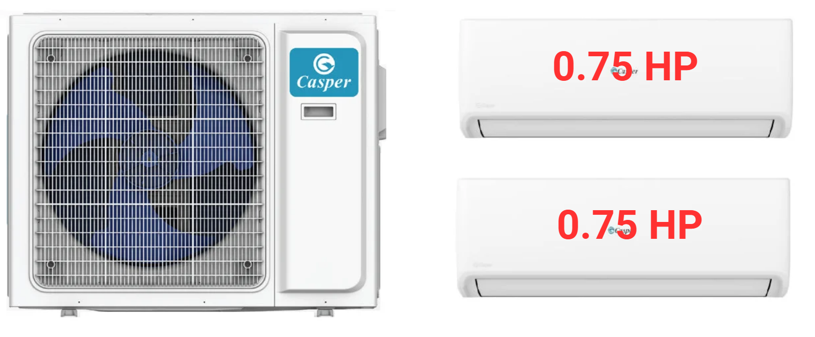 Máy lạnh MULTI Casper dàn lạnh loại treo tường 1.75 HP - Combo 2