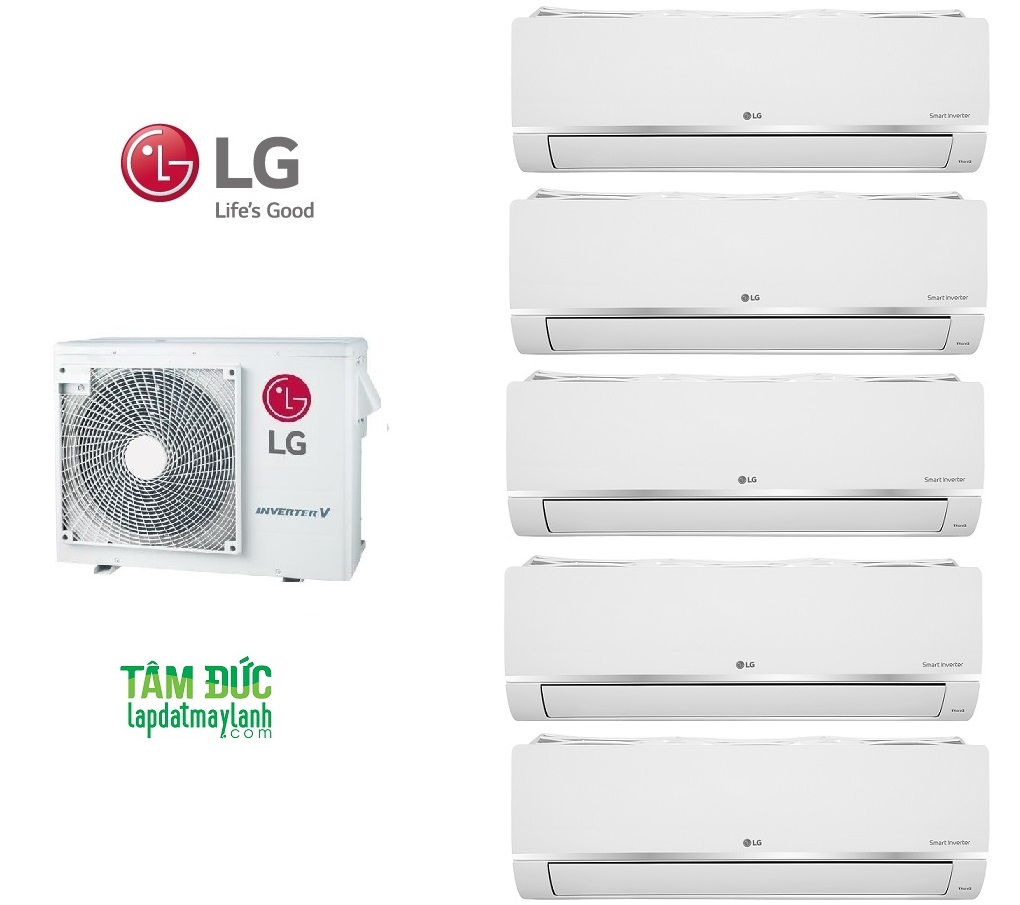 Hệ thống máy lạnh Multi Split LG 5.0HP + 05 dàn lạnh treo tường 1.0HP