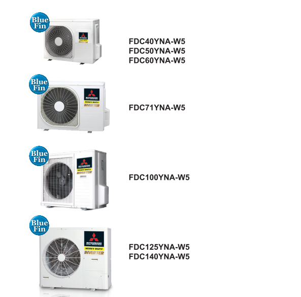 Máy lạnh Âm trần cassette Mitsubishi Heavy FDT40YA-W5 (1.5HP) - Inverter