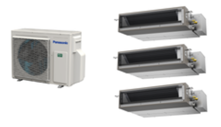 Máy lạnh MULTI Dàn lạnh Nối ống gió Panasonic 3.0 HP - Combo 4