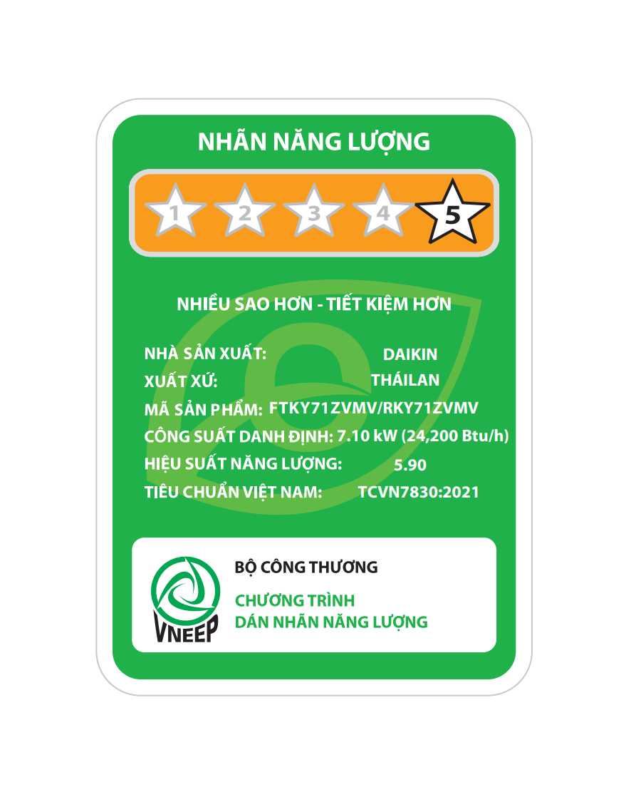Máy lạnh treo tường Inverter Daikin FTKY71ZVMV (3.0HP)