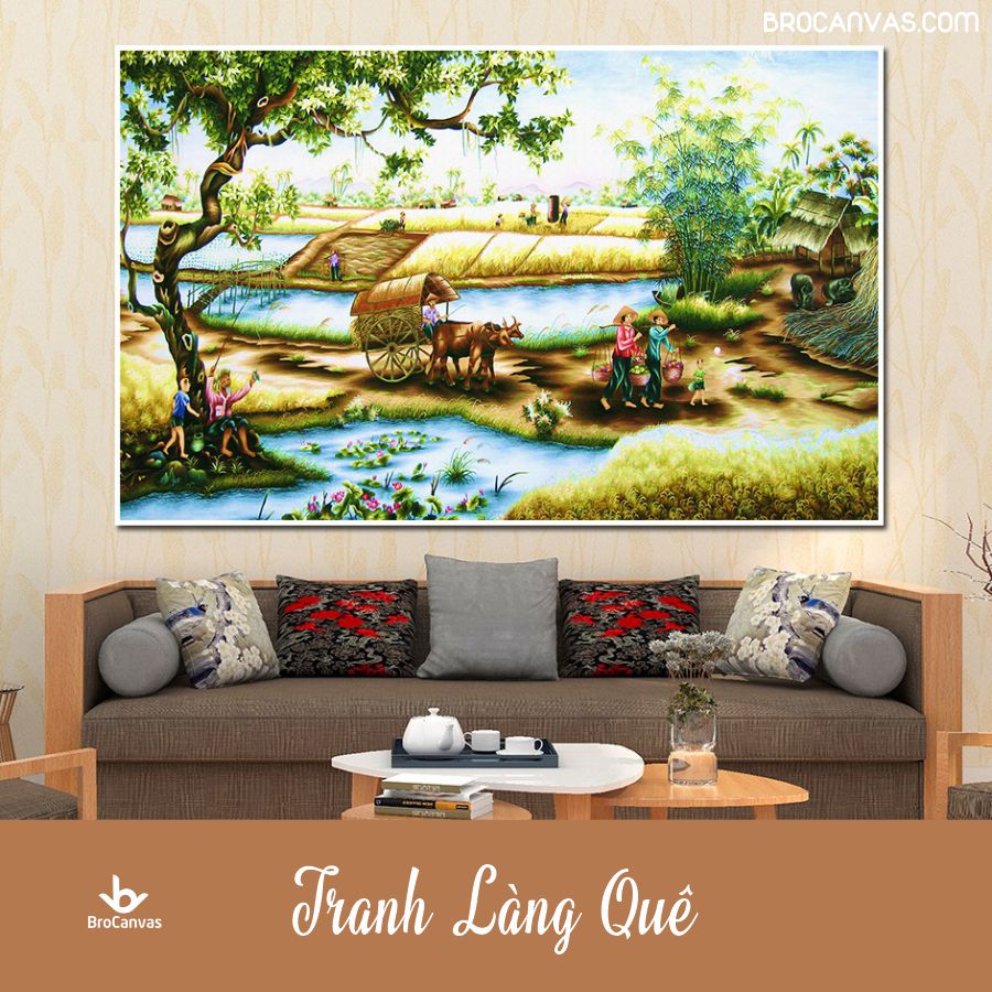 Tranh Phong Cảnh Làng Quê