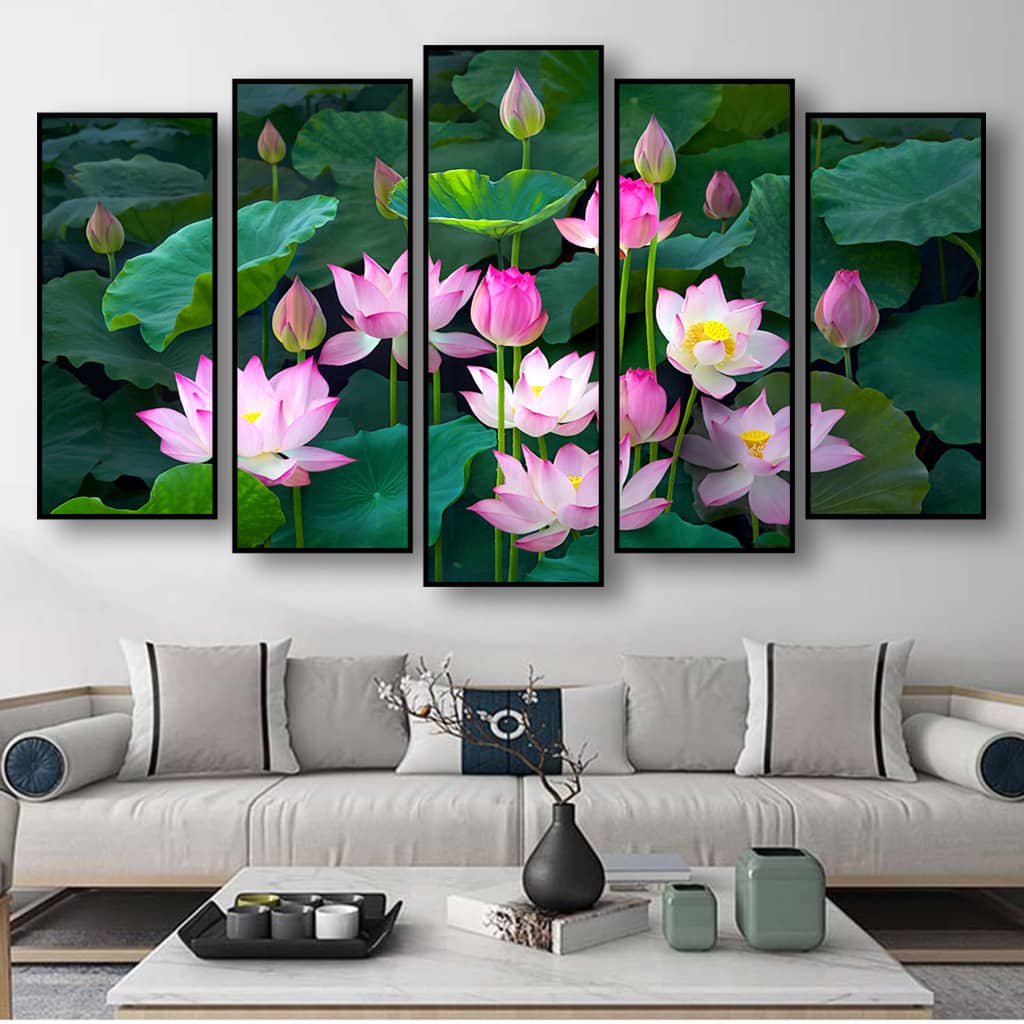Tranh Canvas Cà Mau Bật Mí Điểm Bán Trang Uy Tín Bộ Tranh hoa sen Đẹp Nhất