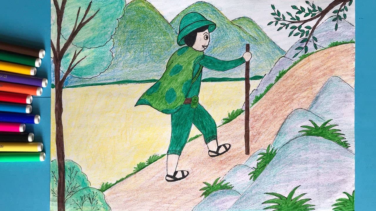 Tranh vẽ chú bộ đội - Bức tranh mang nhiều ý nghĩa sâu sắc Tranh Vẽ Chú Bộ Đội