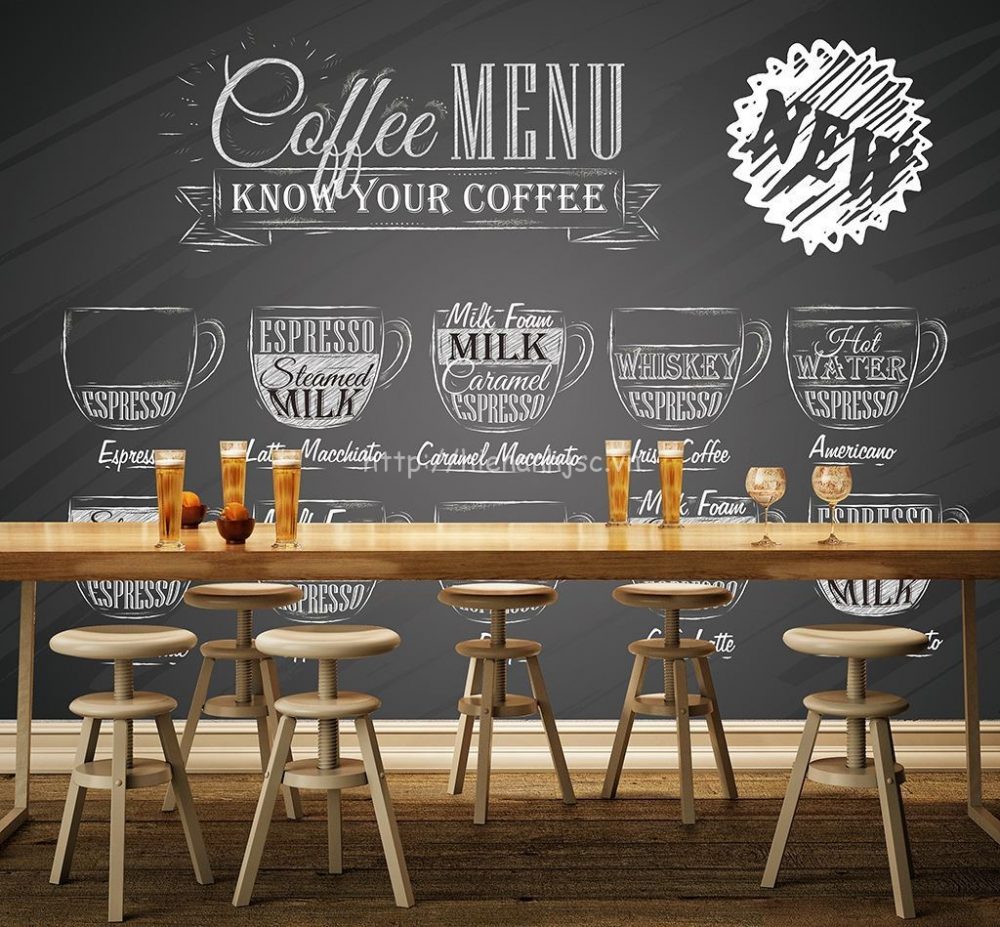 Tranh dán tường cafe Đà Nẵng Tranh treo quán cafe Đà Nẵng