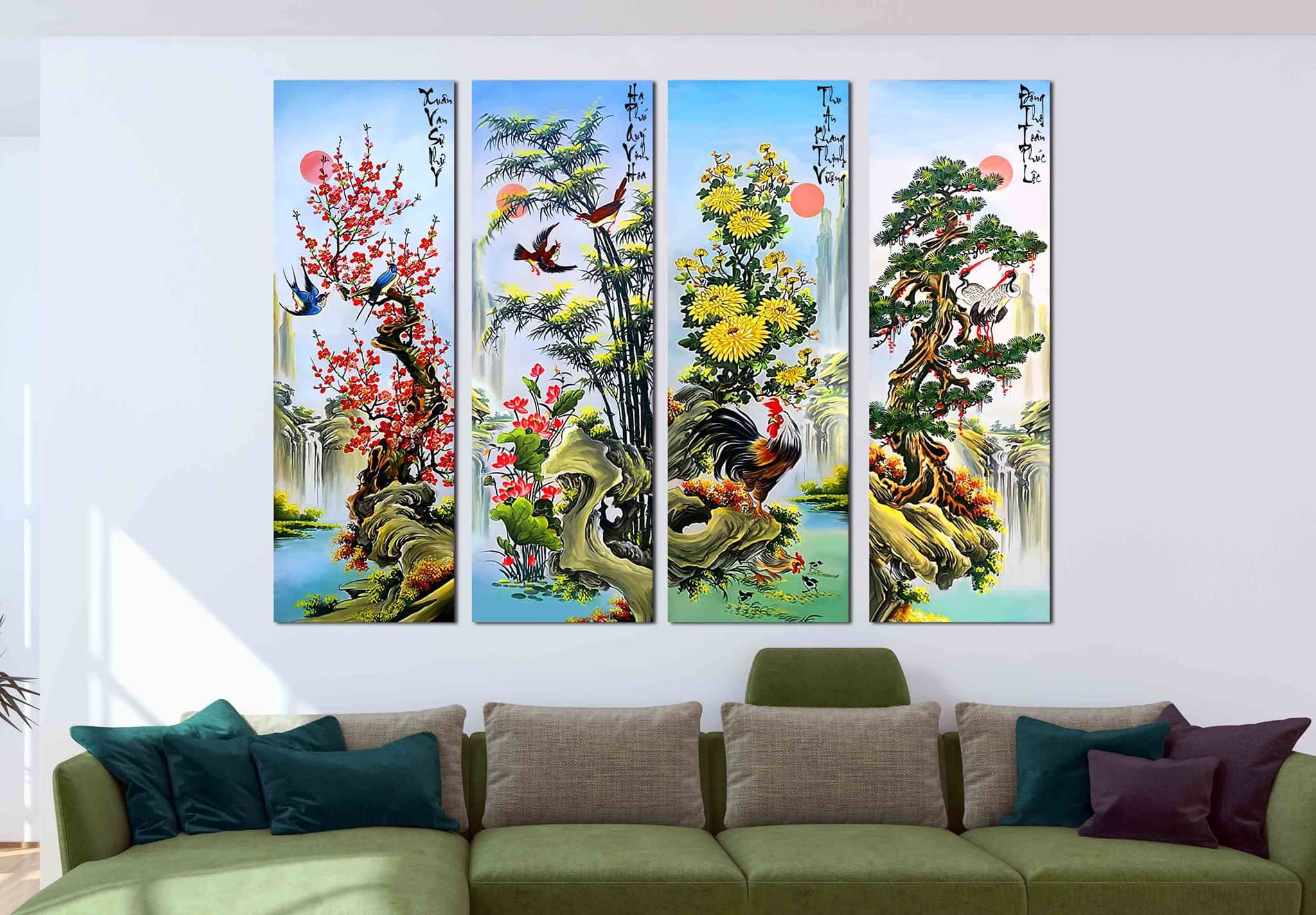 Ý nghĩa tranh Xuân Hạ Thu Đông và cách treo tranh hợp phong thủy Ý nghĩa tranh Xuân Hạ Thu Đông và cách treo tranh hợp phong thủy