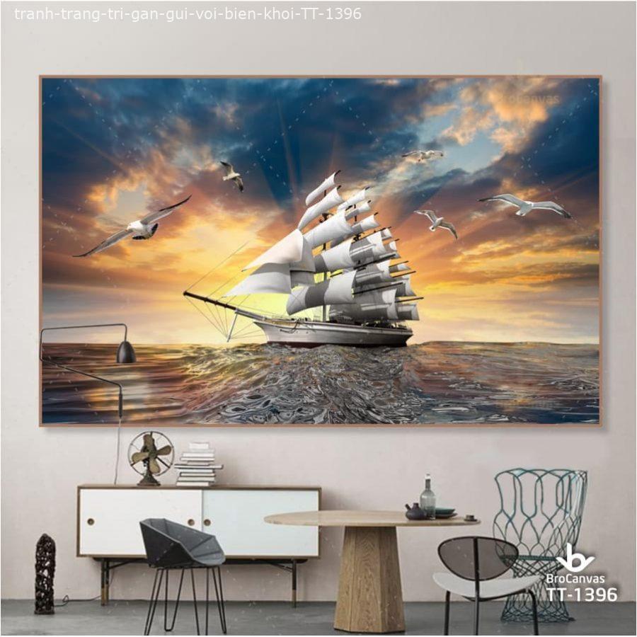 Dịch vụ In Tranh Canvas tại Brocanvas 5 Tranh trang trí: "Gần gũi với biển khơi" TT-1396