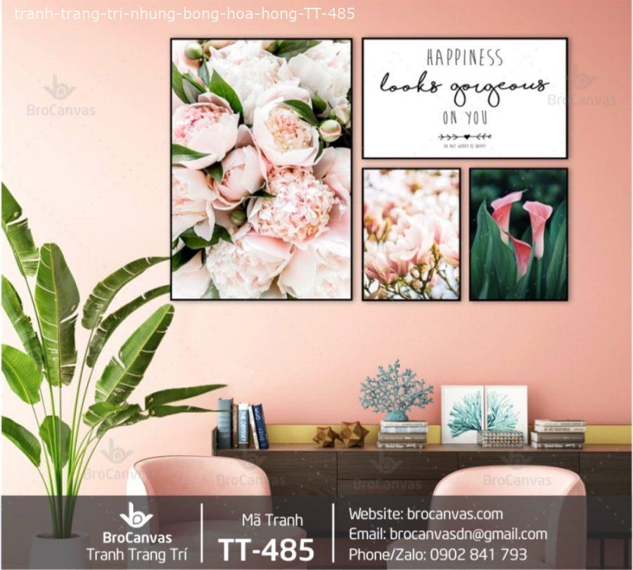 Bật mí cách treo tranh chuẩn nhất cho từng không gian 10 Tranh Trang Trí Những Bông Hoa Hồng TT 485 | Brocanvas.com