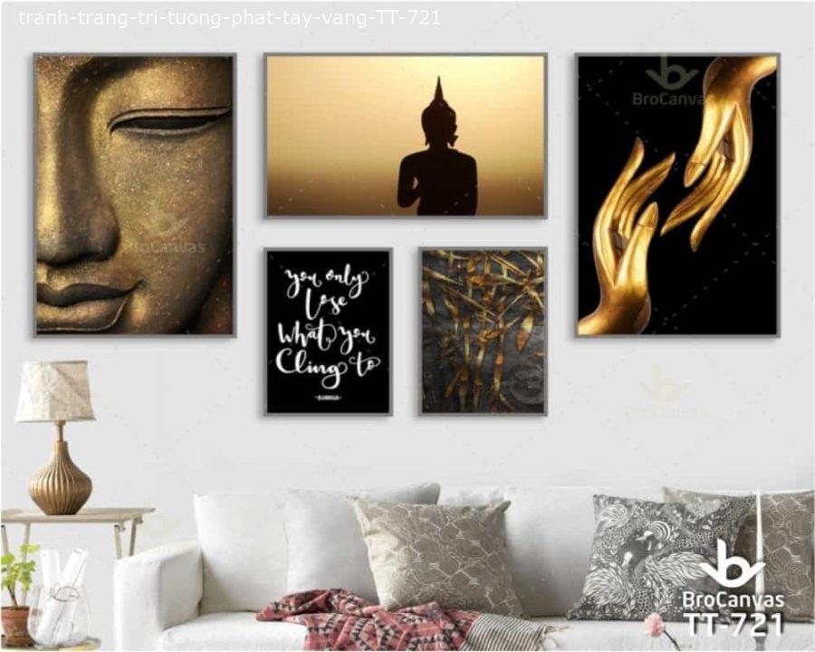 Tranh Trang Trí Tượng Phật Tay Vàng TT 721 | Brocanvas.com