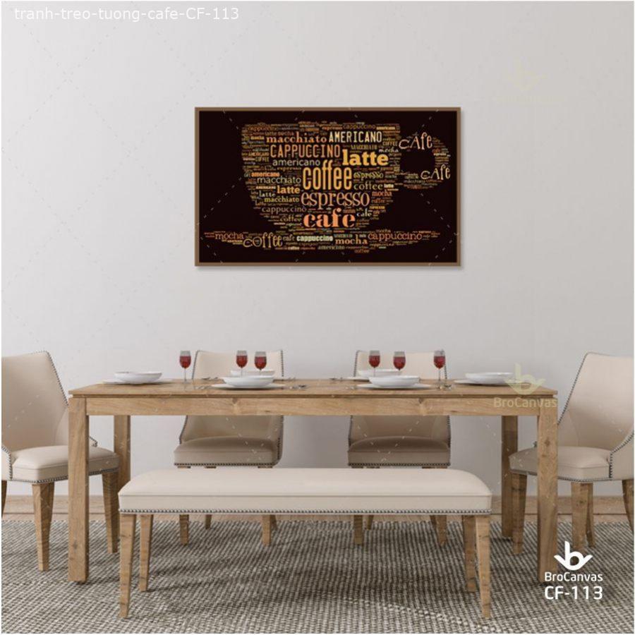 Mẫu Tranh Trang trí Typography đẹp cho Không gian Cafe 3 Tranh canvas cafe: